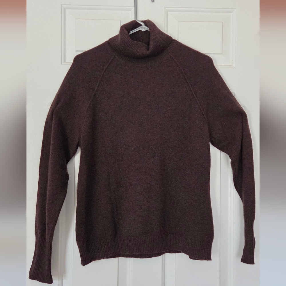 Marisa Christina Brown Cashmere Turtleneck Sweater Women's XL